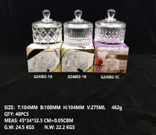 Glass Sweet Box G24002-1B