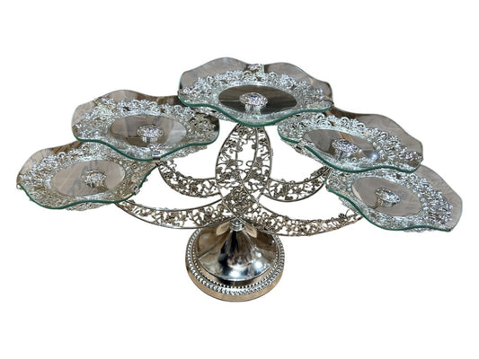 Silver 3 Section Dessert Stand GP005