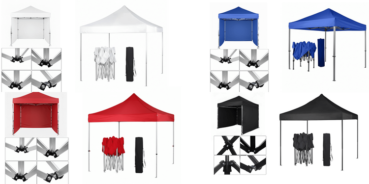 Gazebo Steel 3m x 3m with 3 Side Walls | Outdoor Pop-Up Shelter