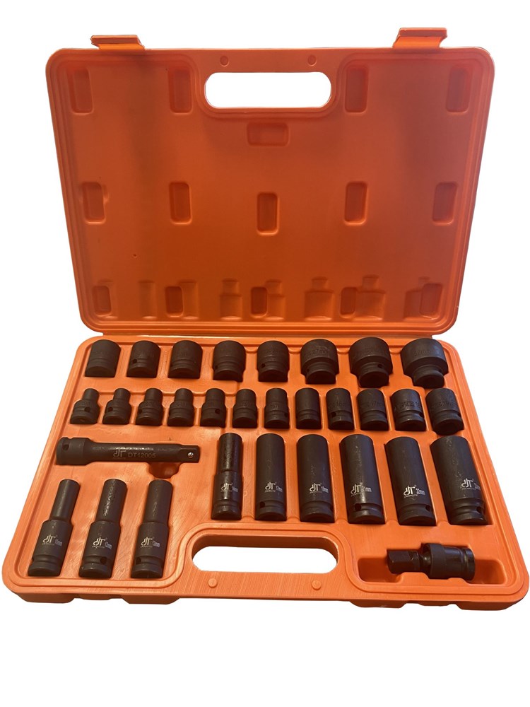 Socket Wrench Set Black Impact 1/2'' 32pc