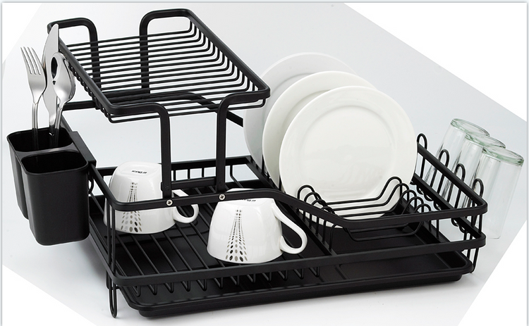 Dish Rack 2 Tier Black 1008B XY-A1524-1
