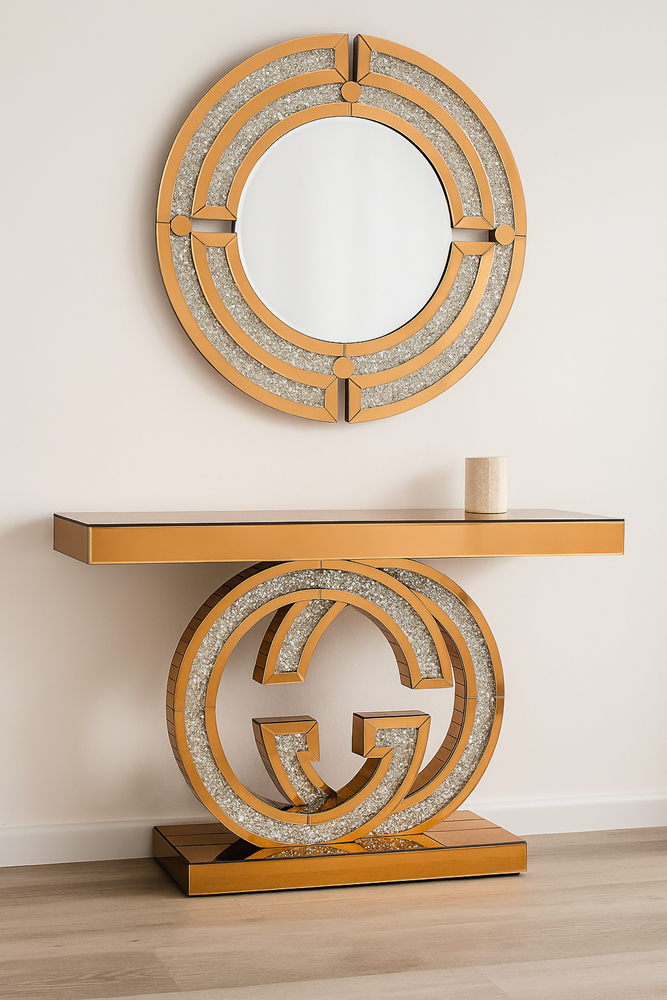 Console Table Set Gold RFT028-C TMZ096-C