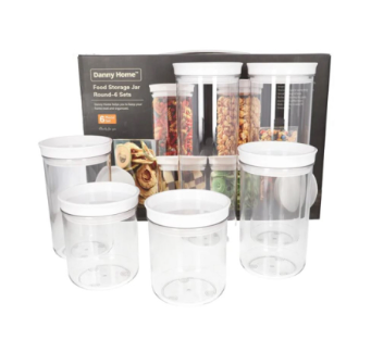 Round Storage Jars 6pc H0-034