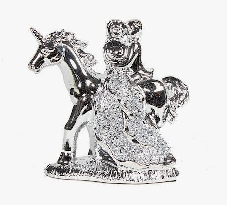 Crushed Crystal Unicorn Figurine Decor