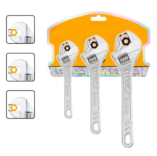 Adjustable Wrench 3pc HADWK031