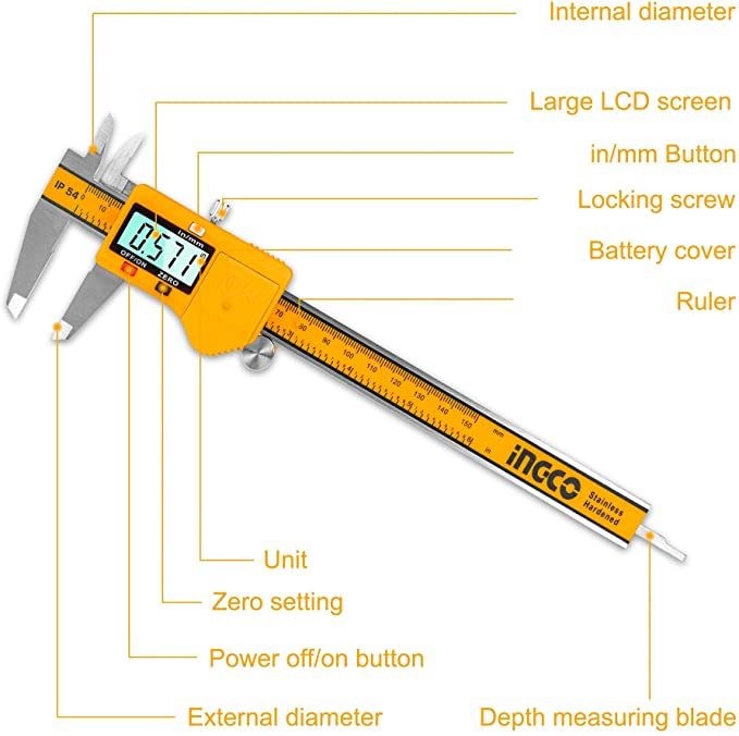 Digital Caliper Ingco HDCD28150