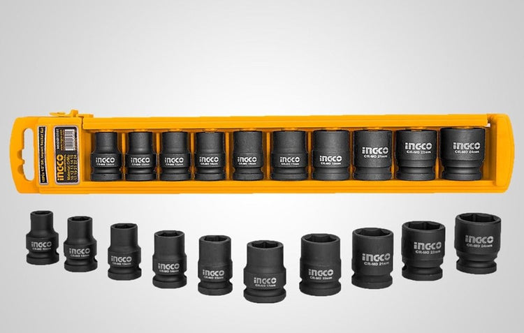 Impact Sockets 10pc 1/2" DR HKISSD12101