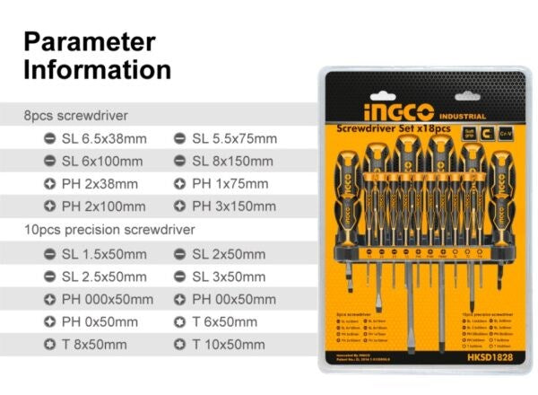 Screwdriver & Precision 18pc HKSD1828