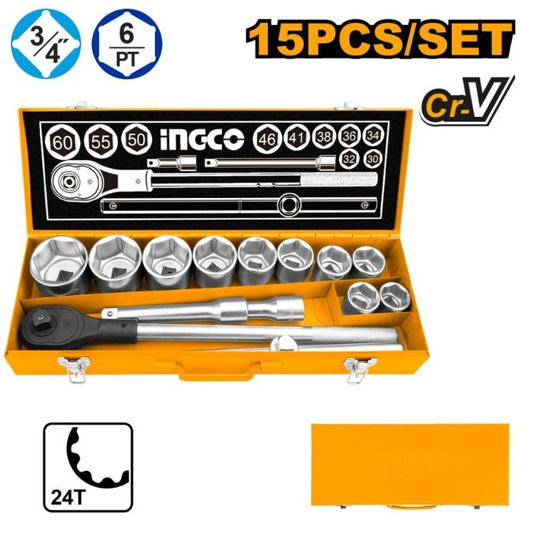 Socket 15pc 3/4" DR HKTS034151