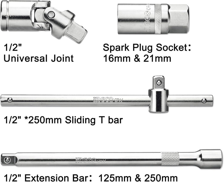 Socket Set 1/2" 25pc HKTS12251