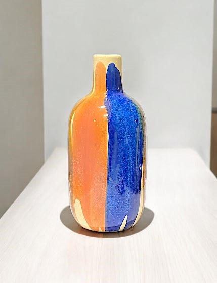 Ceramic Vase with a splash of color