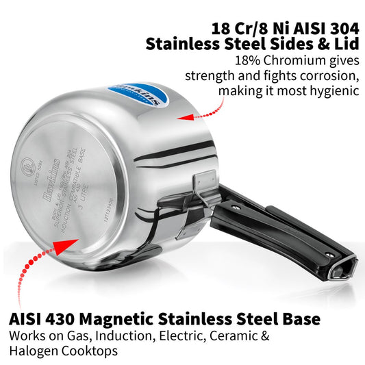 Stainless Steel Pressure Cooker 3L HHS3T