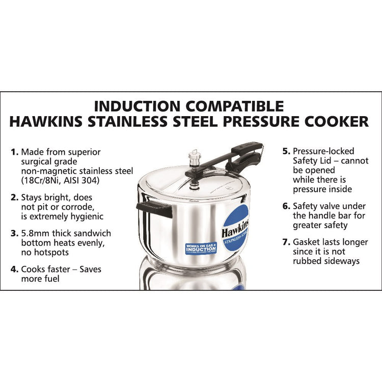 Stainless Steel Pressure Cooker 8L HSS80
