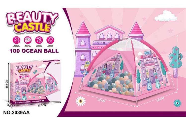 Princess Play Tent with 100pc Balls 2409-15-10