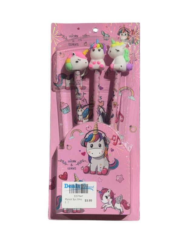 Pencil 3pc Unicorn I1906923