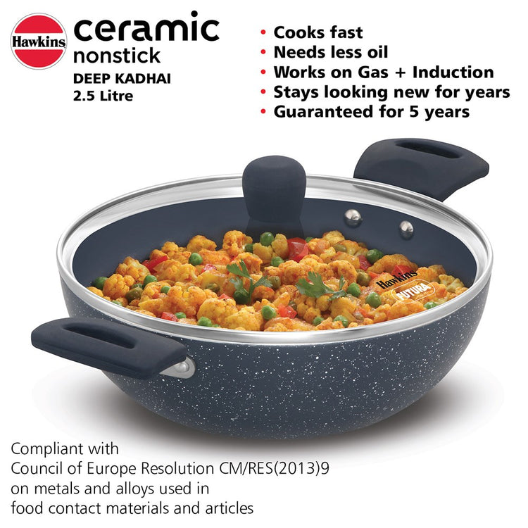 Ceramic Non-Stick Kadhai 2.5L ICK25G