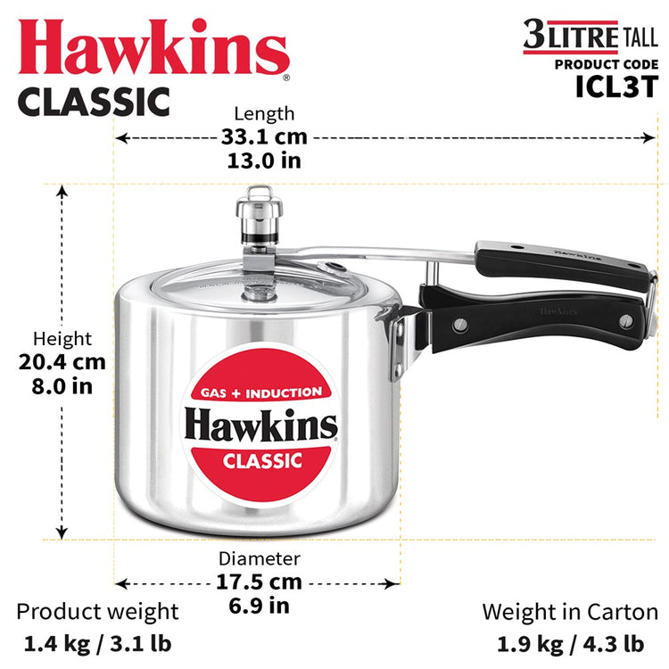 Aluminium Pressure Cooker 3L ICL3T