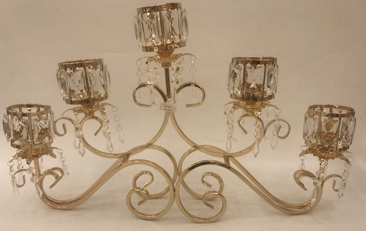 Crystal Candle Stand 5pc SD-007