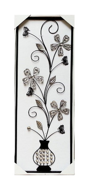 Metal Flower Vase Wall Deco YJF3503