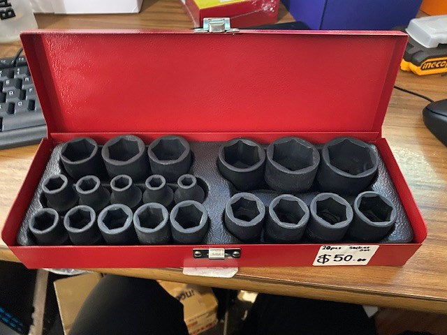 Impact Socket Sets 20pc 1/2'' Black Case