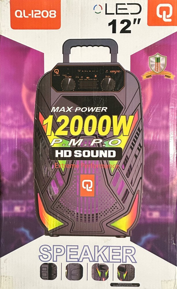 Bluetooth Speaker With Mic 12" QL-1208