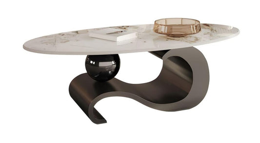 Coffee Table White & Silver JJ111