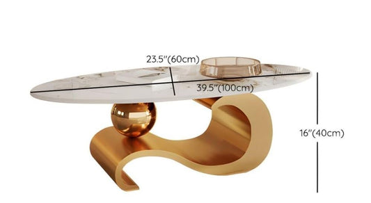 Coffee Table White & Silver JJ111