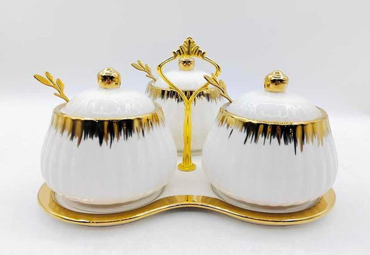 Spice Condiment 3pc White JA7925-LS