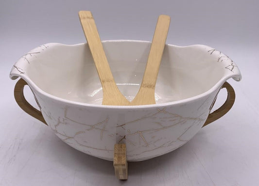 Salad Bowl with Wooden Stand JC7217-H28