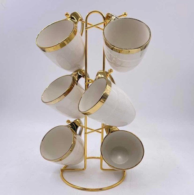 Tea Cup & Saucer 7pc Set JD8242-L1