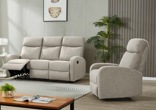 Sofa Couch 3pc Beige JH6043-123