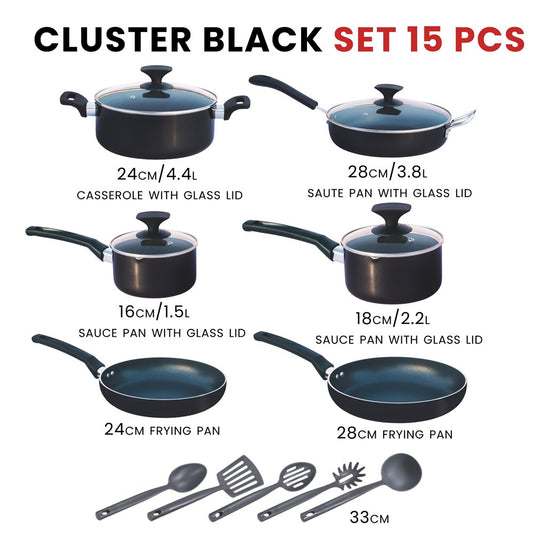 Cluster Cookware Set 15pc KK2530102