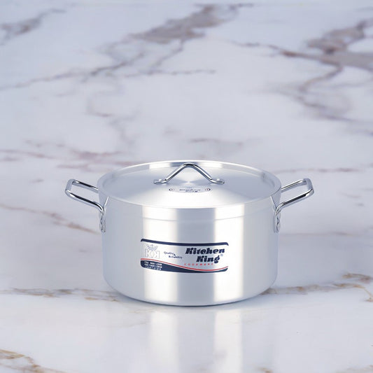 King Chef Shallow Aluminum Pot 12" 30cm KK11806