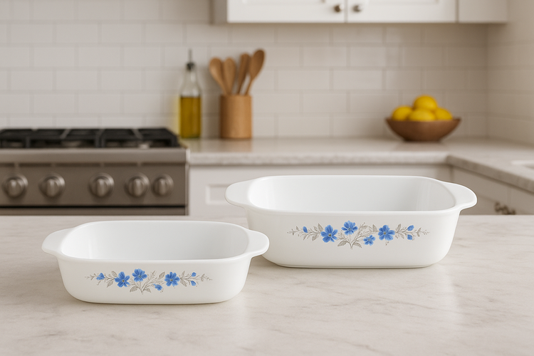 Opalware Square Casserole 2pc KP2T