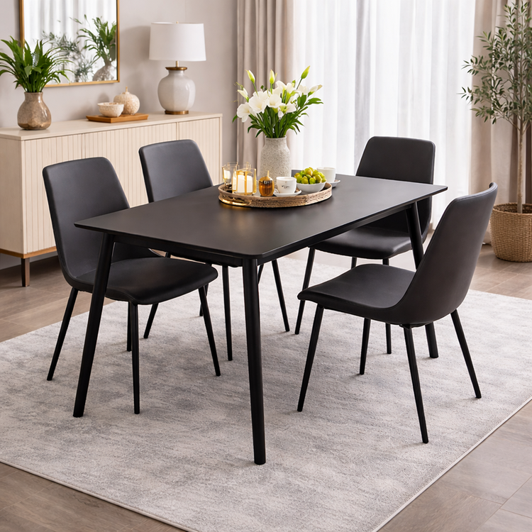 Obsidian Rectangular 5pc Dining Set KYCZ-001