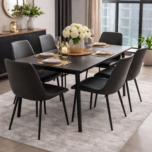 Obsidian Rectangular 7pc Dining Set KYCZ-001
