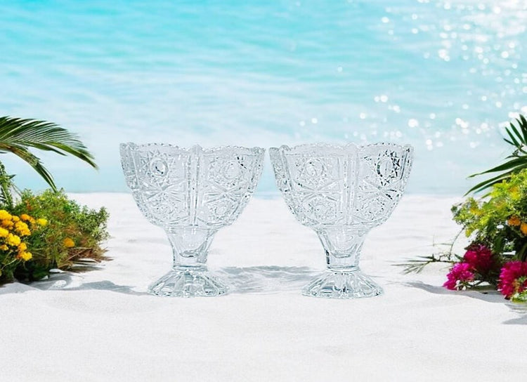 Glass Sweet Candy Box 2pc LX8002