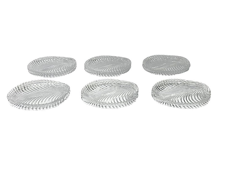 Glass Serving Plate 6pc Set LXP103