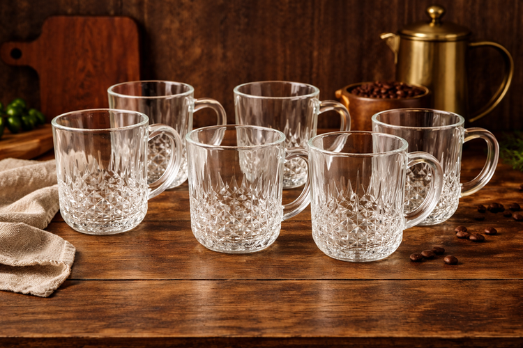 Glass Cup 6pc 210mL DM209