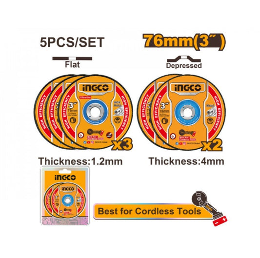 Abrasive Metal Cutting & Grinding Disc 5pc MCD303768