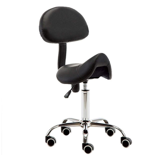 Saddle Stool with Backrest Black MST003-4