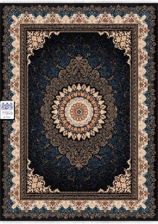 Persian Carpet 700 Reeds 2.5m x 3.5m Navy 77940