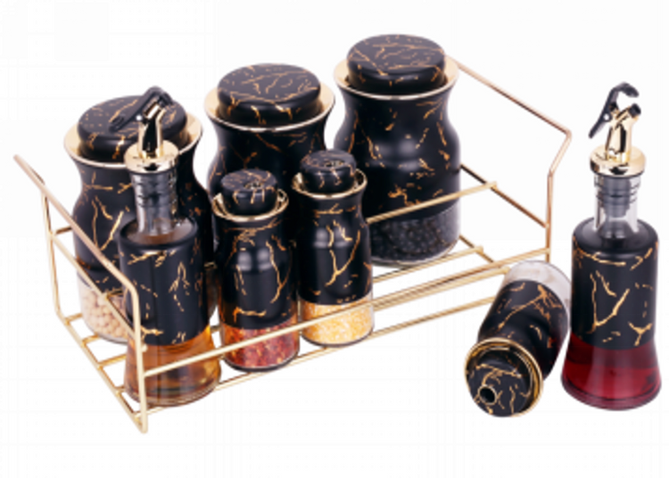 Spice Rack Condiment 8pc O1013DHJ-J