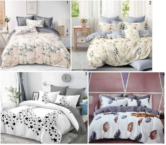 Duvet Cover Sheet Double 4pc Set
