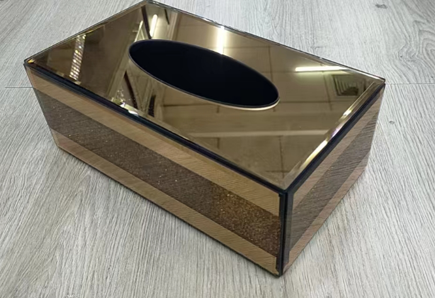 Gold Tissue Holder Box PY-ZJH008