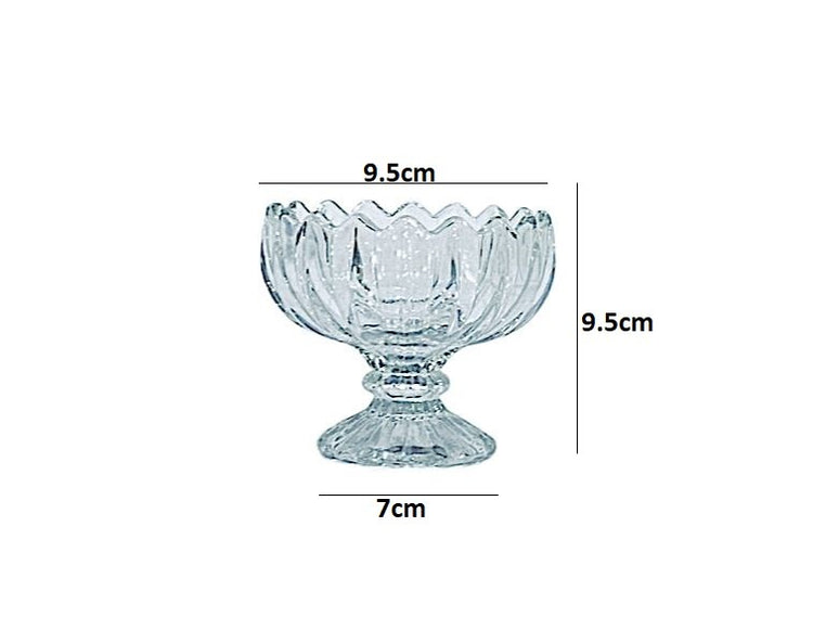 6pc Glass Candy Ice Cream Cup
