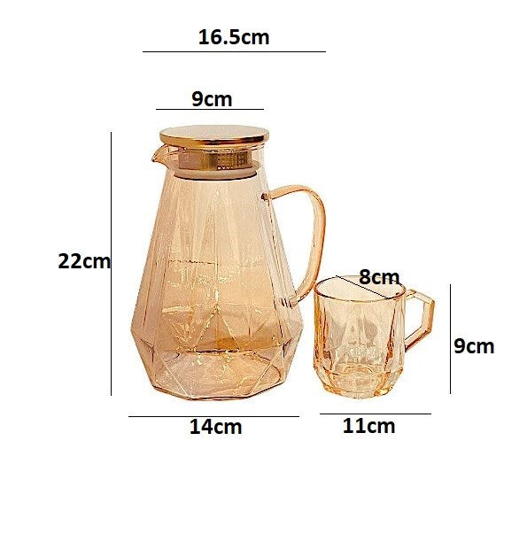 Glass Jug & Cups 7pc Set QSJ-7