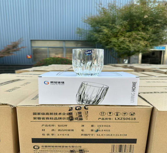 Glass Cup 320mL 6pc QY0618