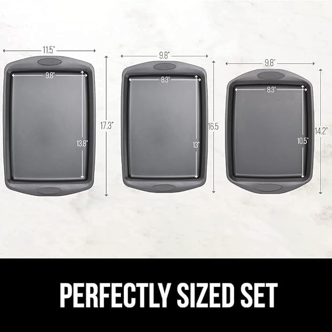 Baking Pan Tray 3pc Gray RIC3621