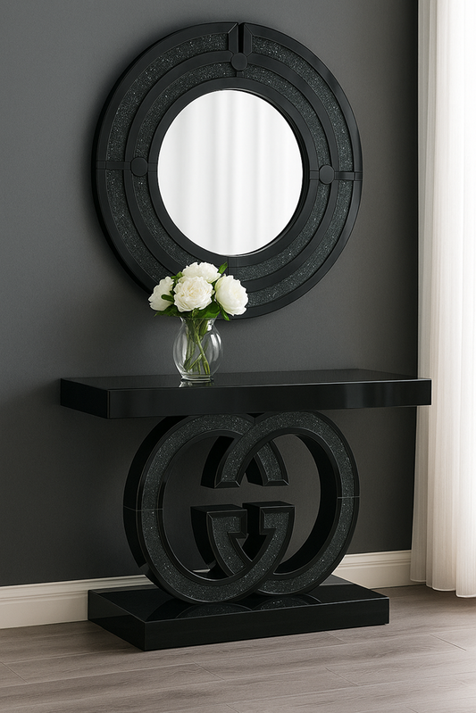 Console Table Set Black RTF028B + TMZ096-B